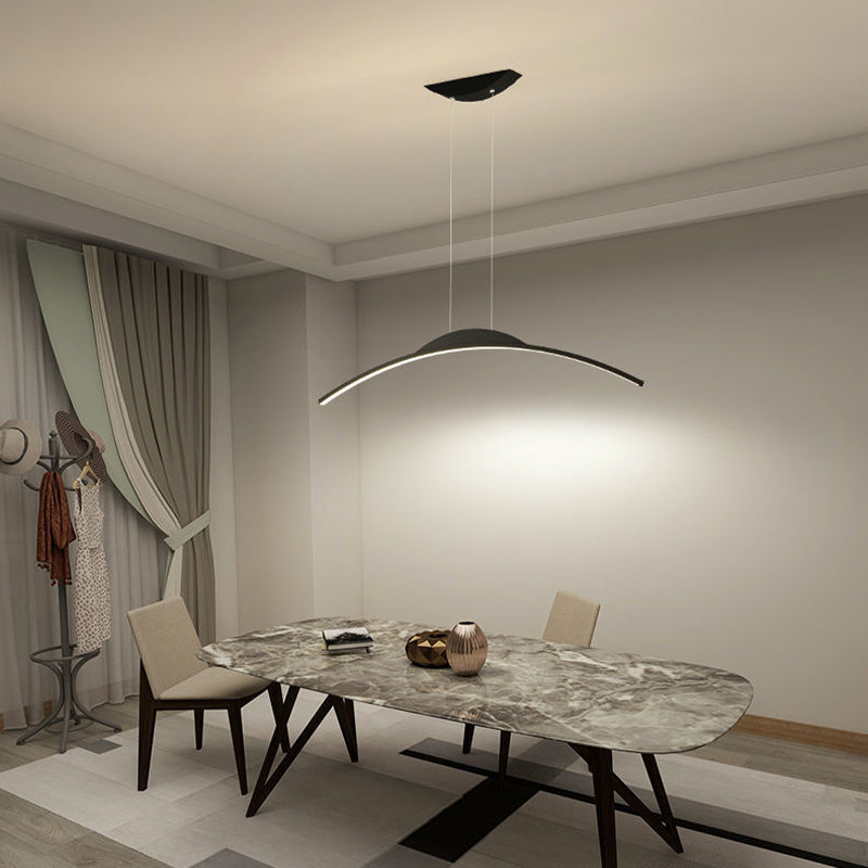 Metal Chandelier Lighting Fixture Modern Style LED Island Pendant for Dining Room