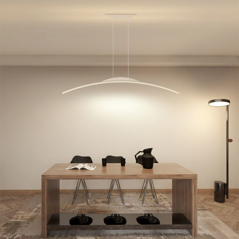 Metal Chandelier Lighting Fixture Modern Style LED Island Pendant for Dining Room