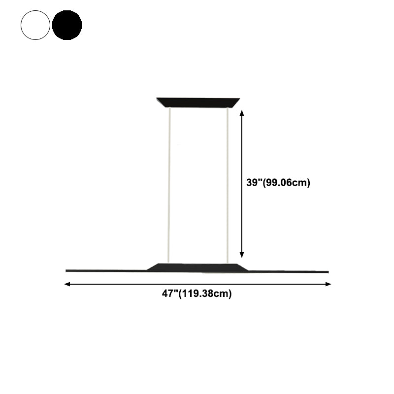 Metal Chandelier Lighting Fixture Modern Style LED Island Pendant for Dining Room