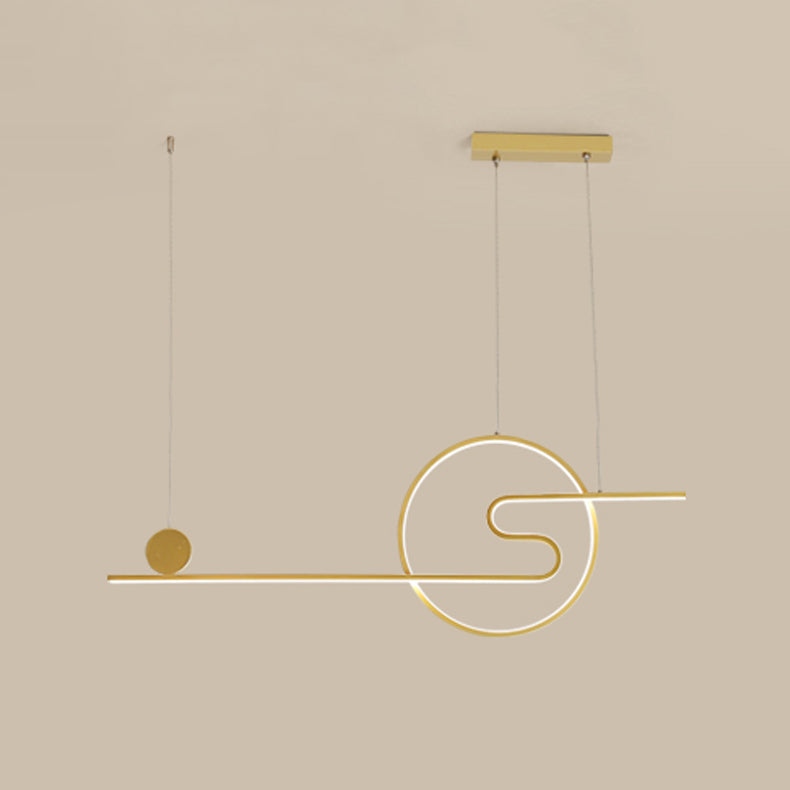 Linear Shape Island Lights Contemporary Style Metal 2 Light Island Pendant Lights