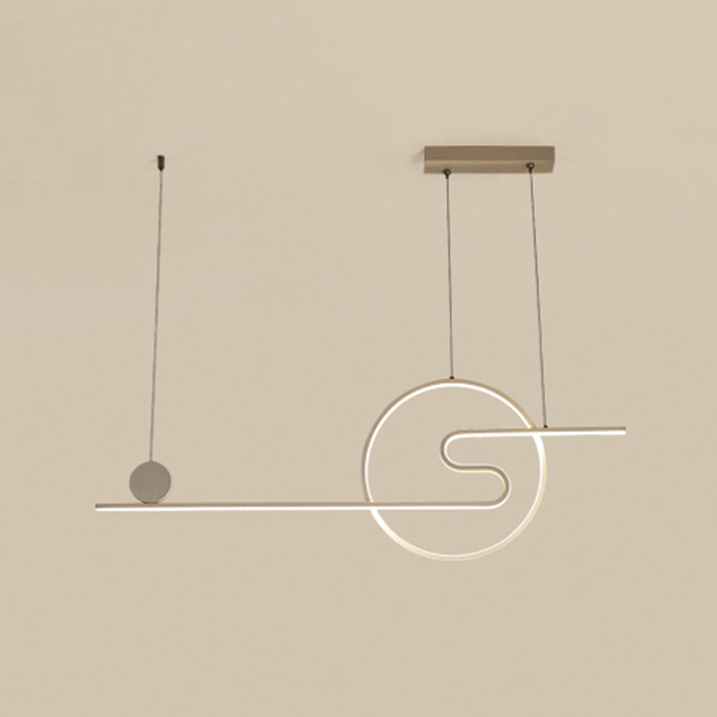 Linear Shape Island Lights Contemporary Style Metal 2 Light Island Pendant Lights