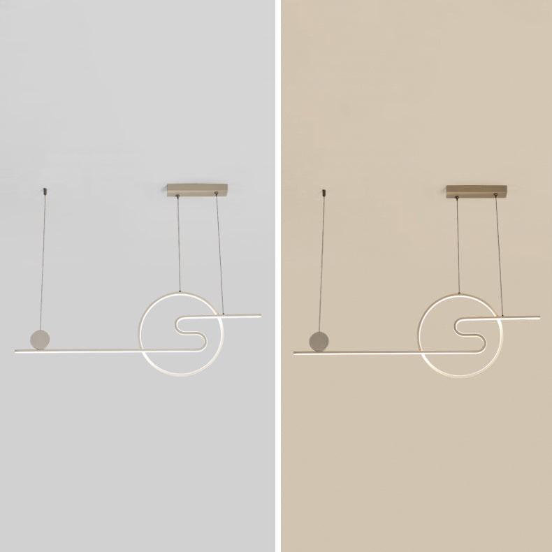 Linear Shape Island Lights Contemporary Style Metal 2 Light Island Pendant Lights