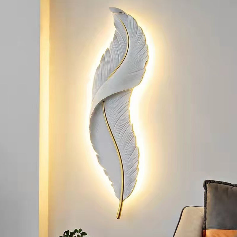 Modern Wall Lamp Household Feather Wall Mount Lighting for Sitting Room