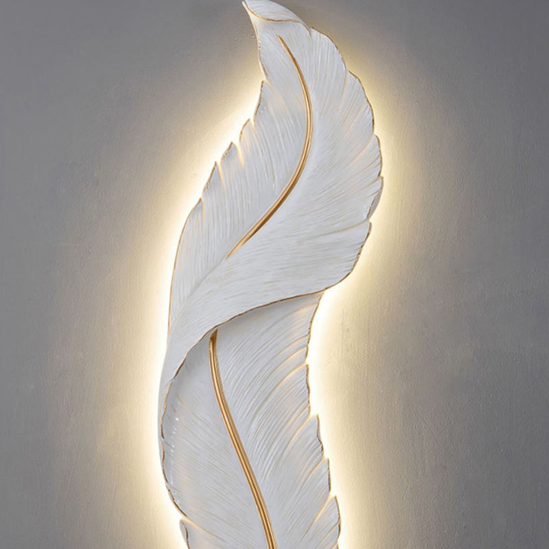 Modern Wall Lamp Household Feather Wall Mount Lighting for Sitting Room