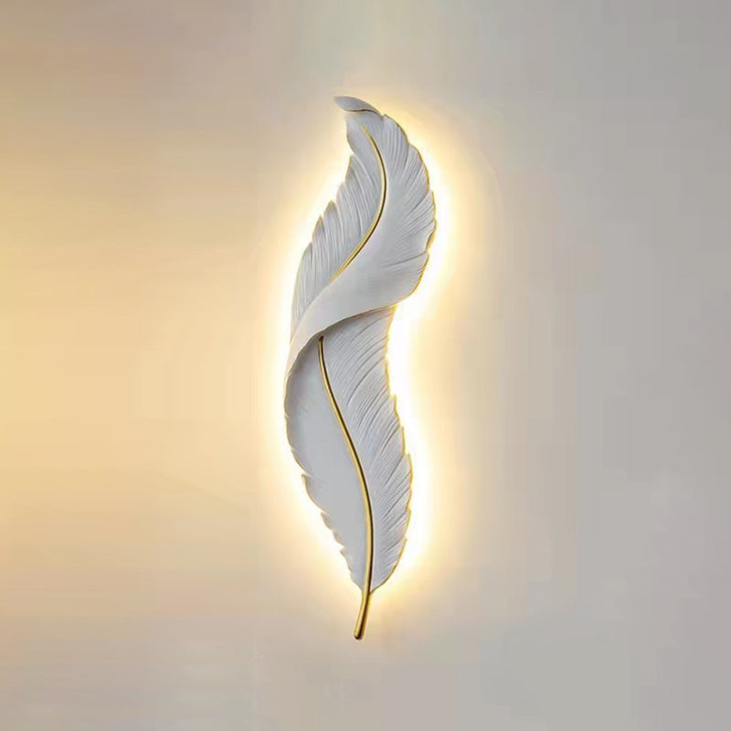 Modern Wall Lamp Household Feather Wall Mount Lighting for Sitting Room
