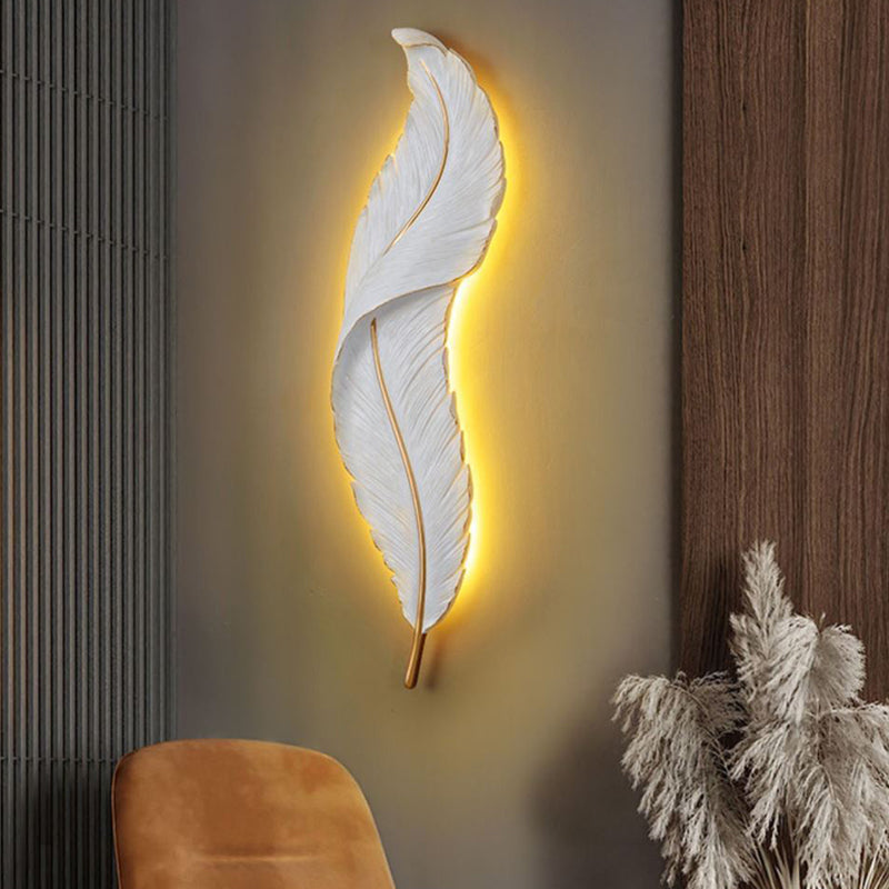 Modern Wall Lamp Household Feather Wall Mount Lighting for Sitting Room