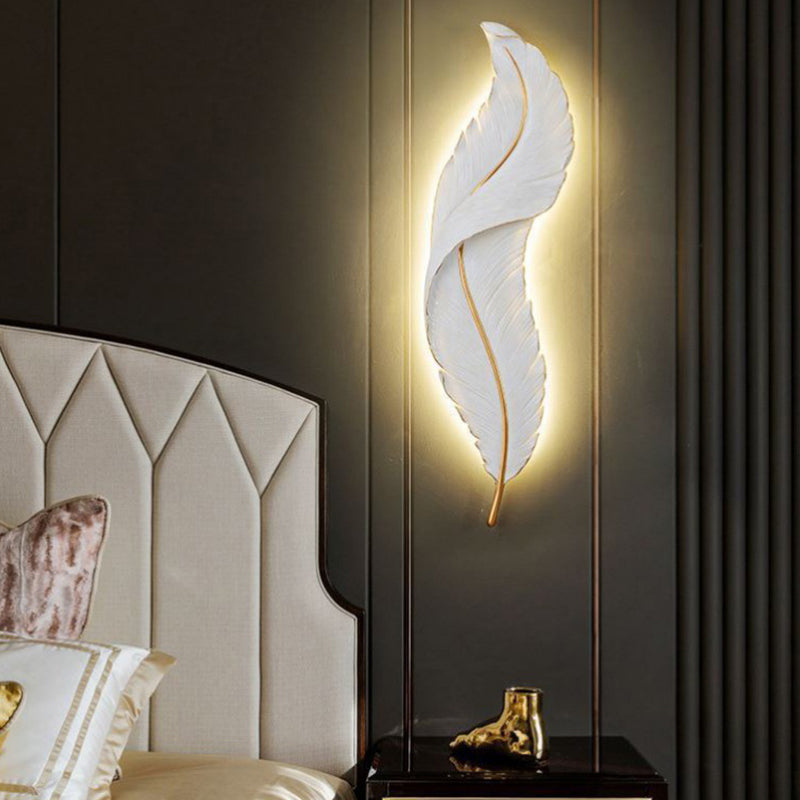Modern Wall Lamp Household Feather Wall Mount Lighting for Sitting Room