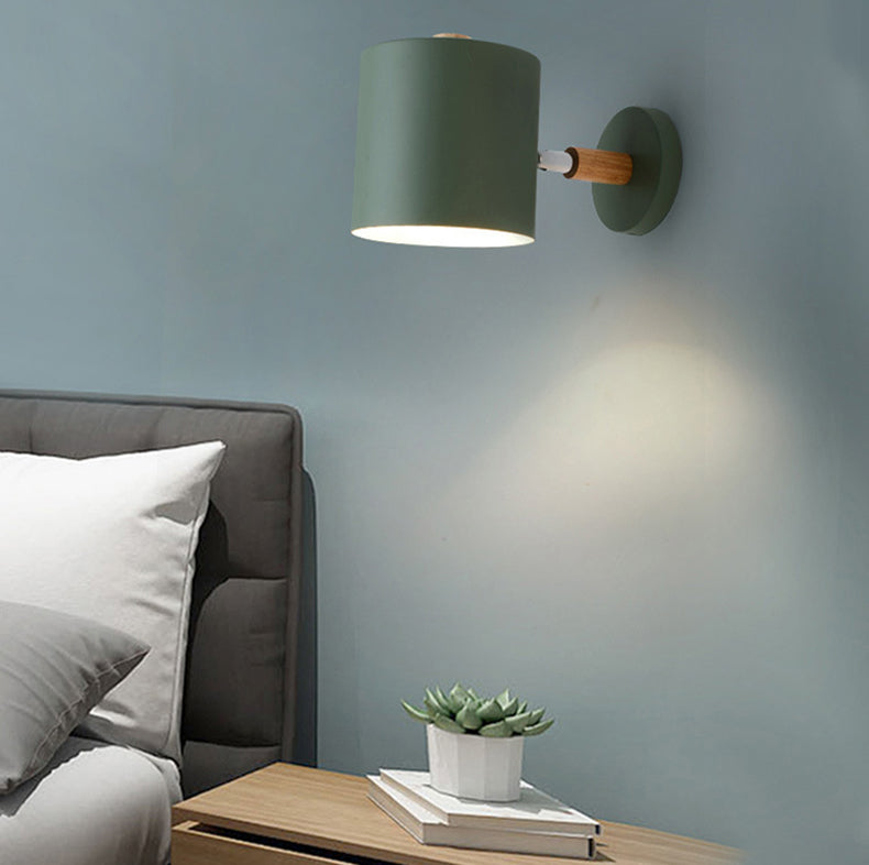 Cylinder Wall Mounted Lamps Modern Style Metal 1 Light Wall Light Sconces