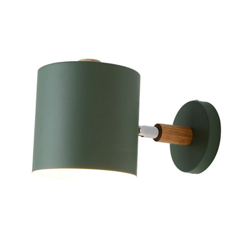 Cylinder Wall Mounted Lamps Modern Style Metal 1 Light Wall Light Sconces