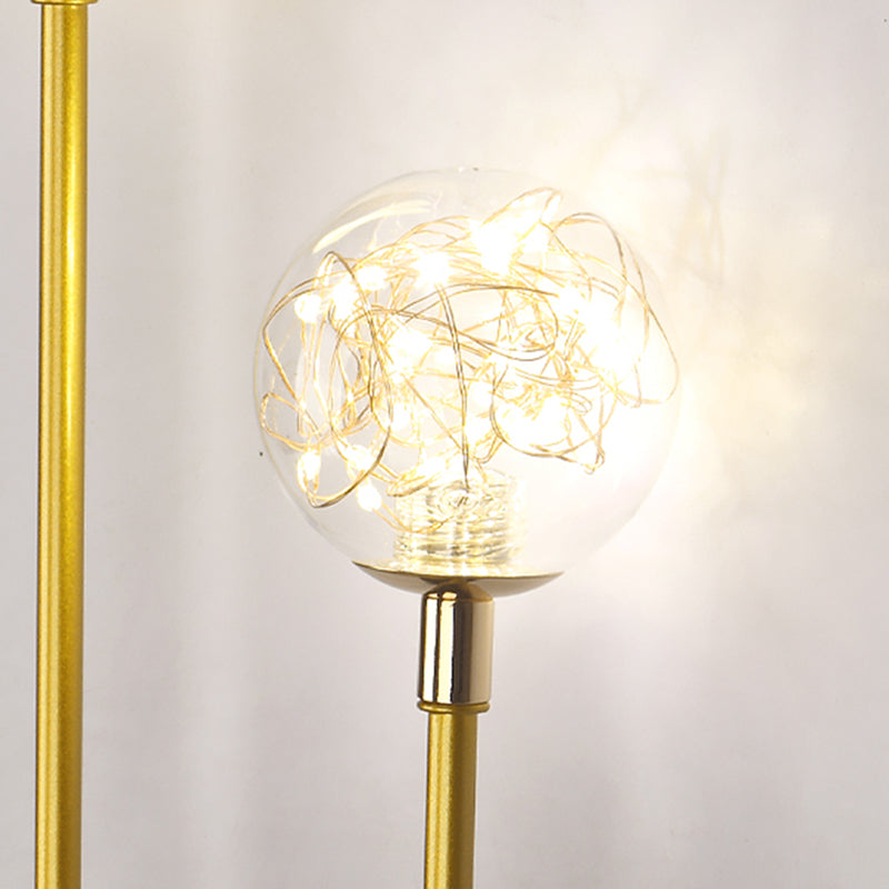 2-Light Round Wall Lighting Ideas Modern Style Metal Wall Mount Lamp