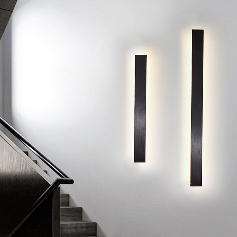 Metal Linear Shape Wall Light Modern Style 1-Light Wall Light Sconce
