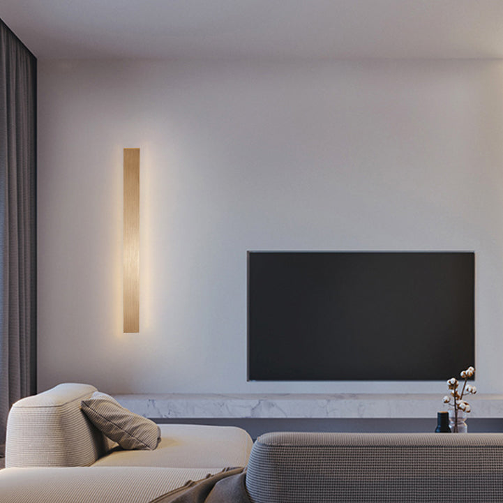 Metal Linear Shape Wall Light Modern Style 1-Light Wall Light Sconce