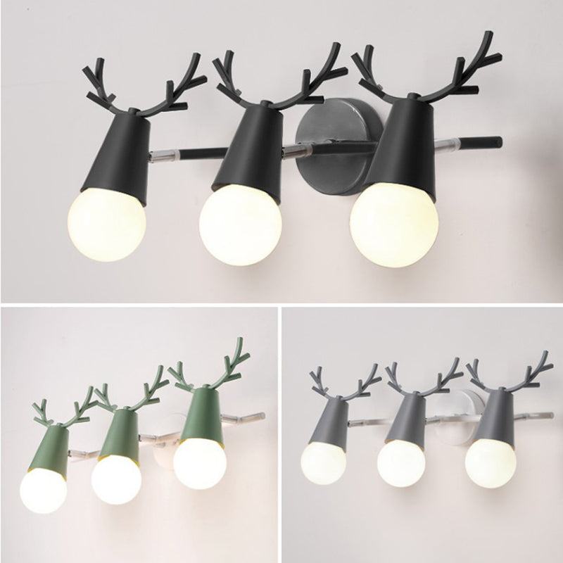 Multi-Light Geometric Wall Lamps Modern Style Metal Wall Mounted Lights