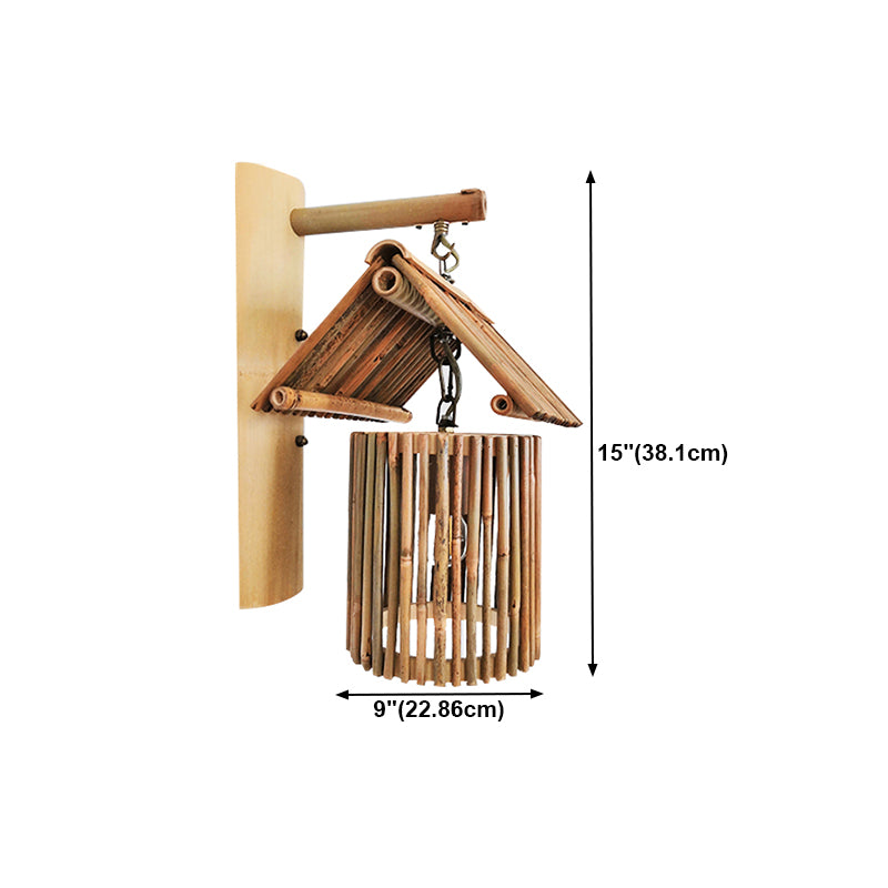 Modern Creative Wall Light Bamboo Wall Sconce Light for Living Room