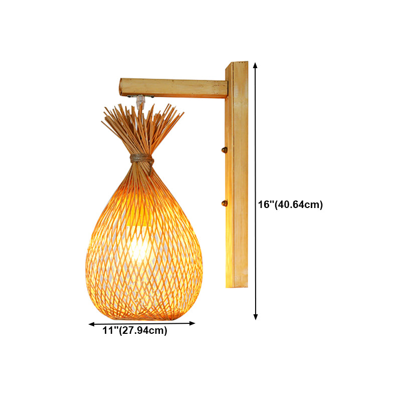 Modern Creative Wall Light Bamboo Wall Sconce Light for Living Room