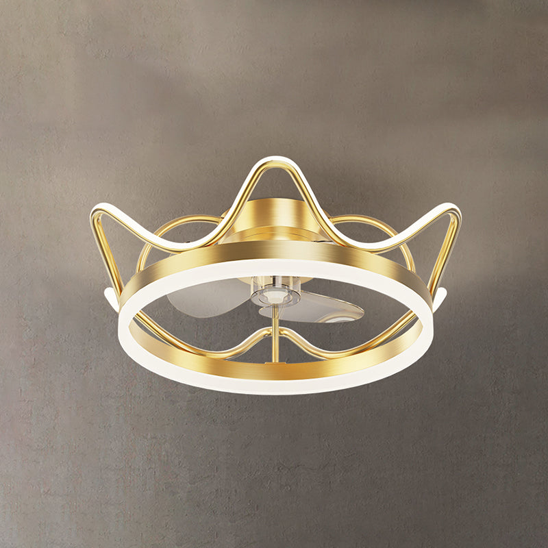 Modern Ceiling Fan Light Simple LED Ceiling Mount Lamp with Acrylic Shade for Bedroom