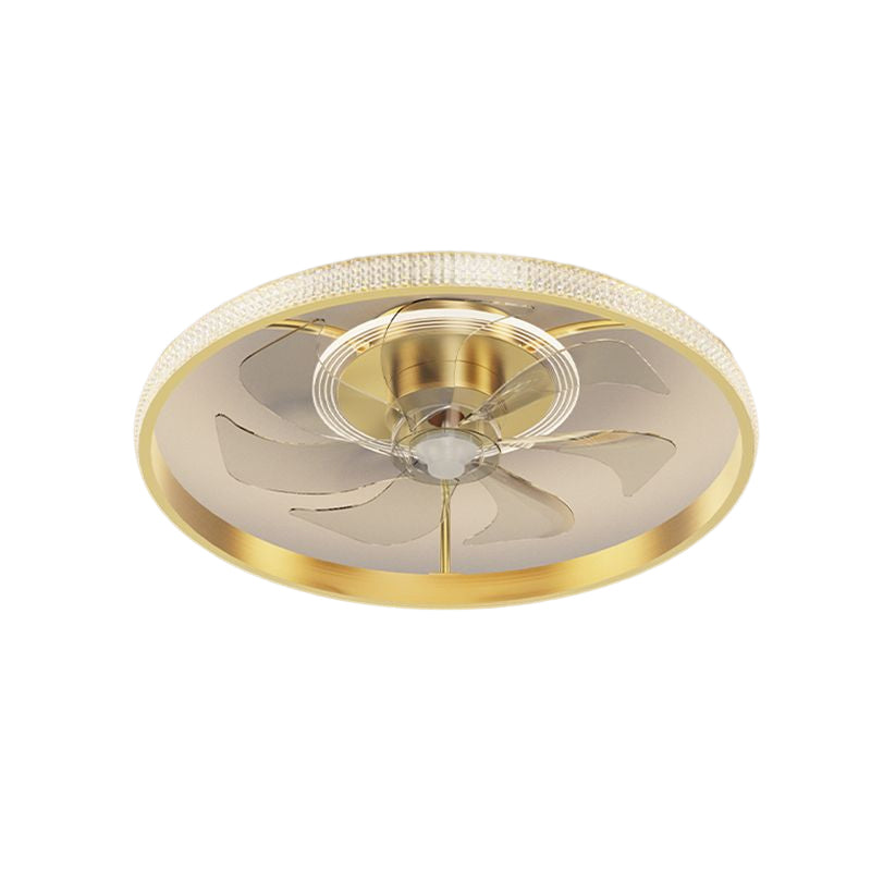 Modern Ceiling Fan Light Simple LED Ceiling Mount Lamp with Acrylic Shade for Bedroom