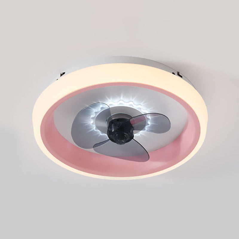 Modern Ceiling Fan Light LED Ceiling Mount Lamp with Acrylic Shade for Kid's Room