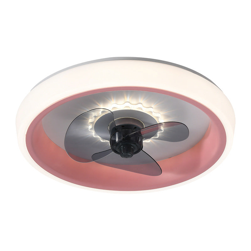 Modern Ceiling Fan Light LED Ceiling Mount Lamp with Acrylic Shade for Kid's Room