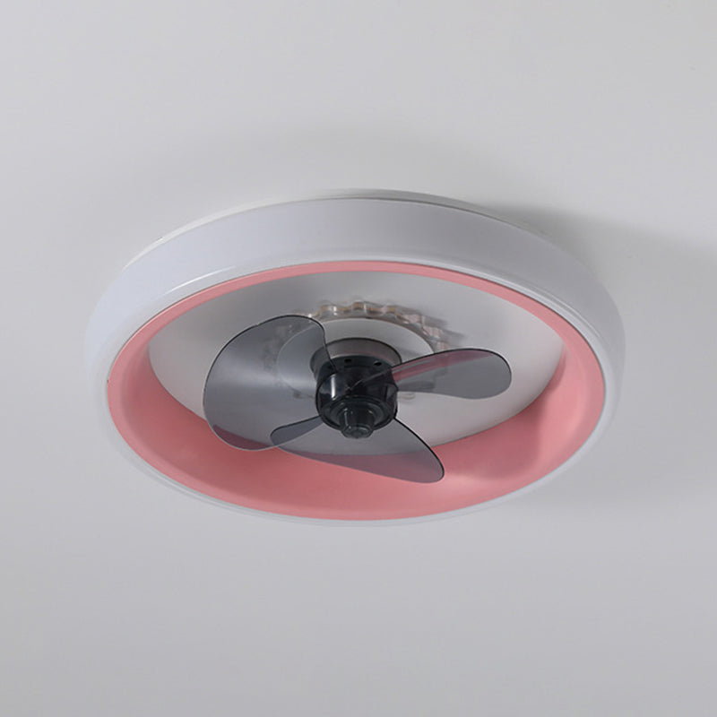 Modern Ceiling Fan Light LED Ceiling Mount Lamp with Acrylic Shade for Kid's Room