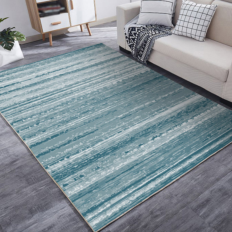 Green Graphic Rug Polyester Magnificent Rug Washable Rug for Living Room