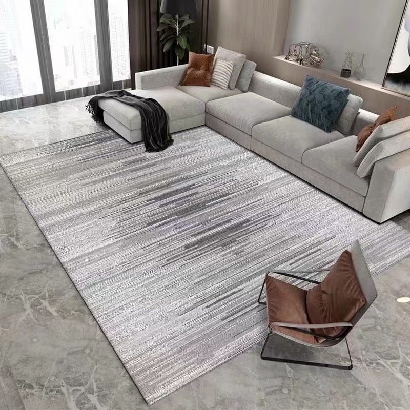 Brown Modern Rug Poleyster Gradient Ramp Rug Washable Rug for Drawing Room