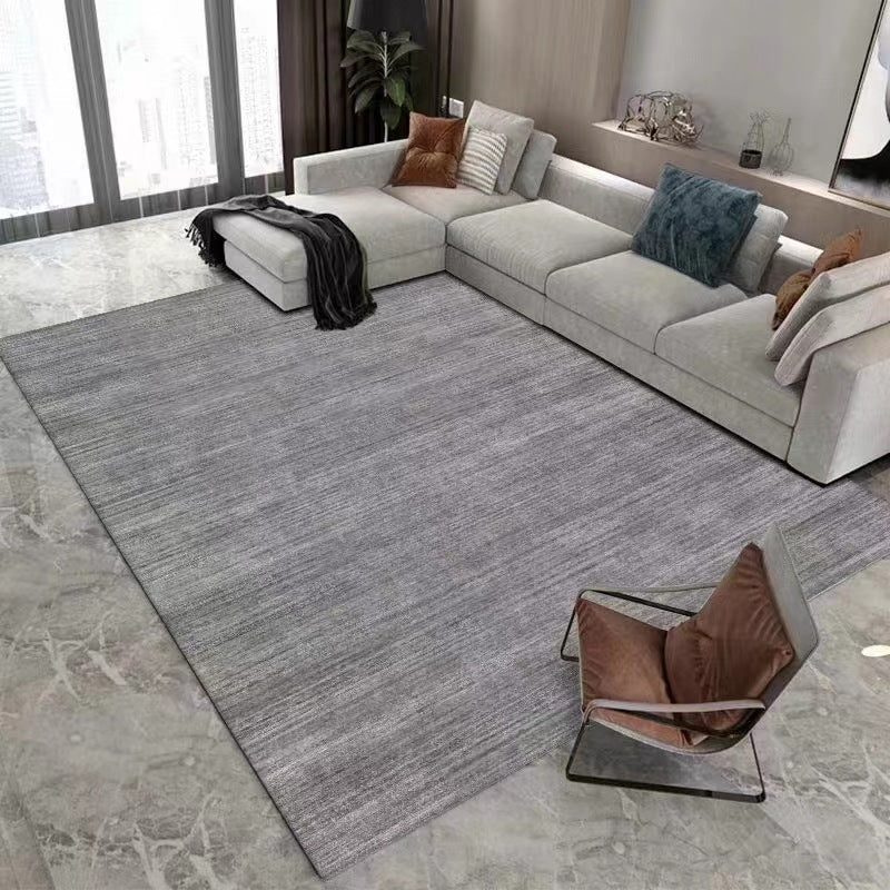 Brown Modern Rug Poleyster Gradient Ramp Rug Washable Rug for Drawing Room