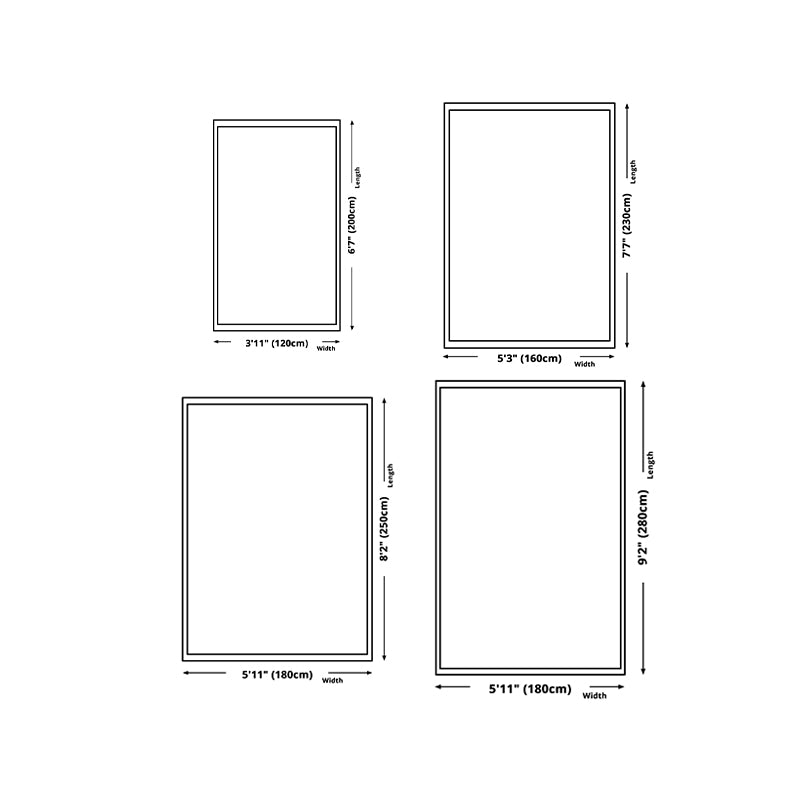 Brown Modern Rug Poleyster Gradient Ramp Rug Washable Rug for Drawing Room