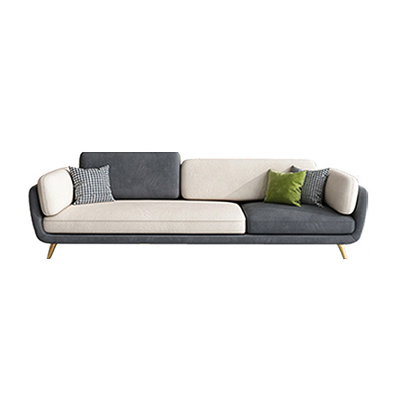Scandinavian White Pillow Top Arm Sofa/Sectional with Removable Cushions