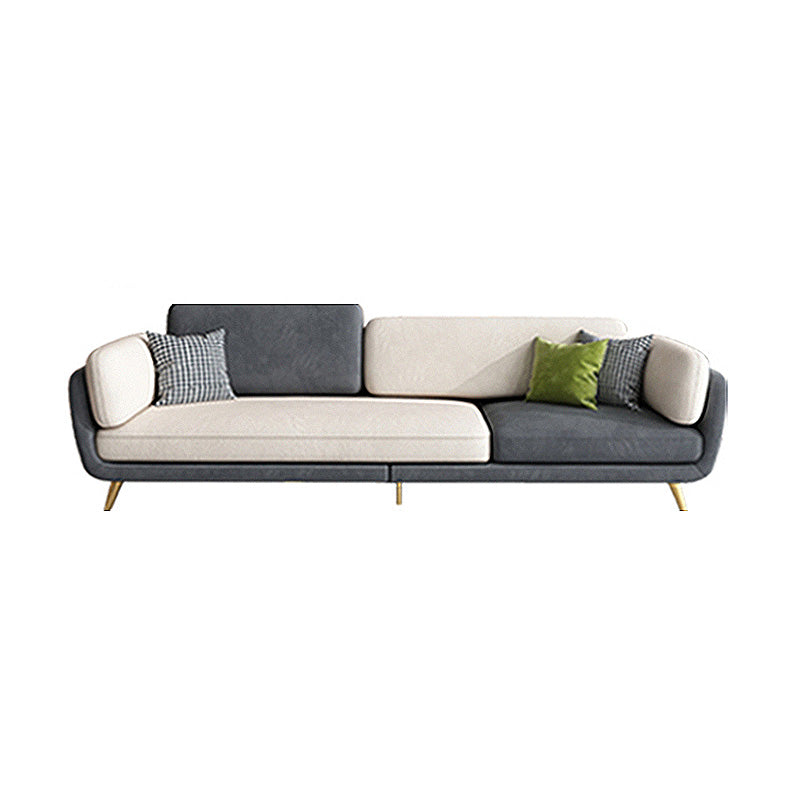 Scandinavian White Pillow Top Arm Sofa/Sectional with Removable Cushions