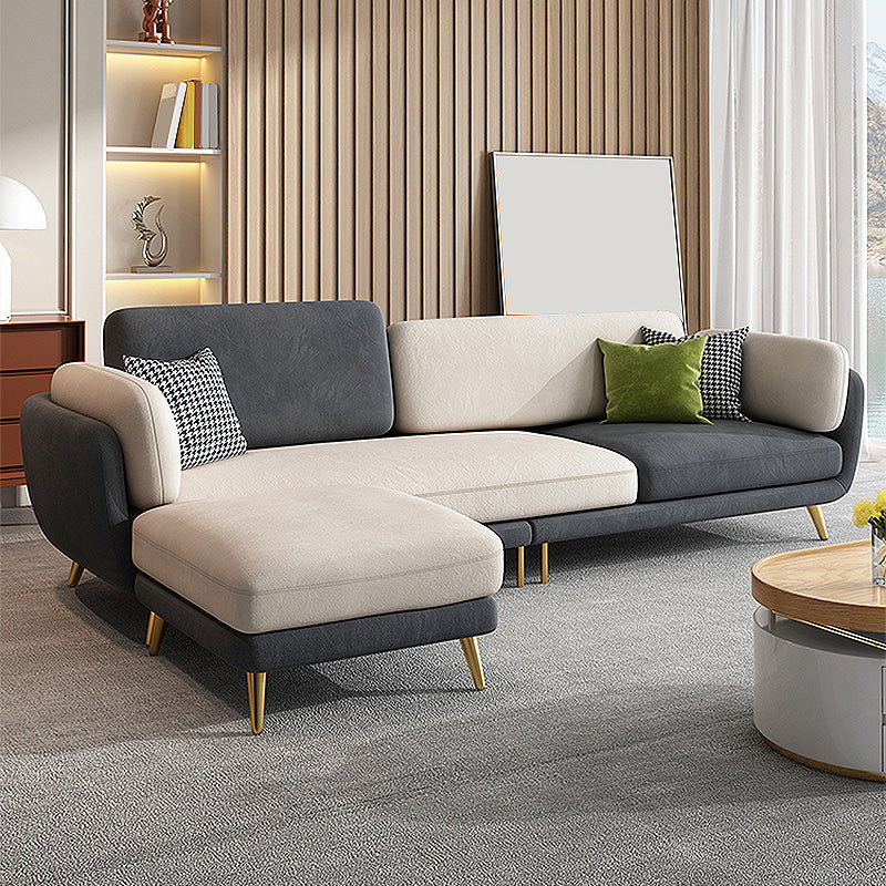 Scandinavian White Pillow Top Arm Sofa/Sectional with Removable Cushions