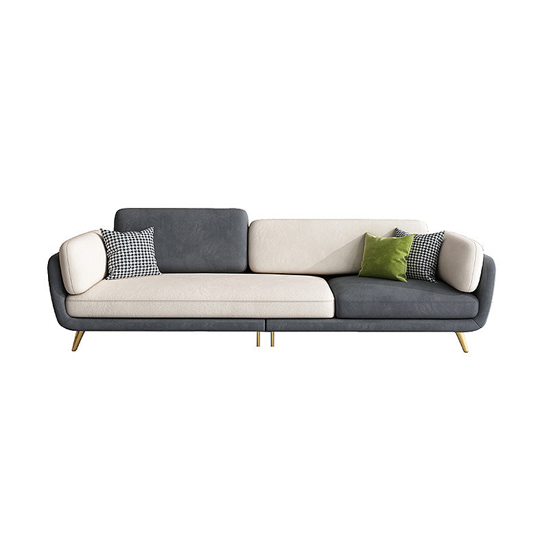 Scandinavian White Pillow Top Arm Sofa/Sectional with Removable Cushions