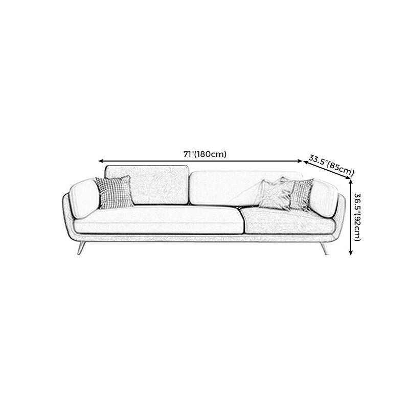 Scandinavian White Pillow Top Arm Sofa/Sectional with Removable Cushions