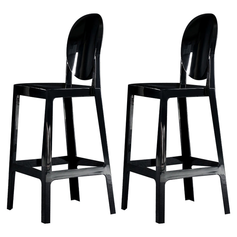 Dining Room Modern Acrylic Barstool 4 Legs Bar Stool with Pedal