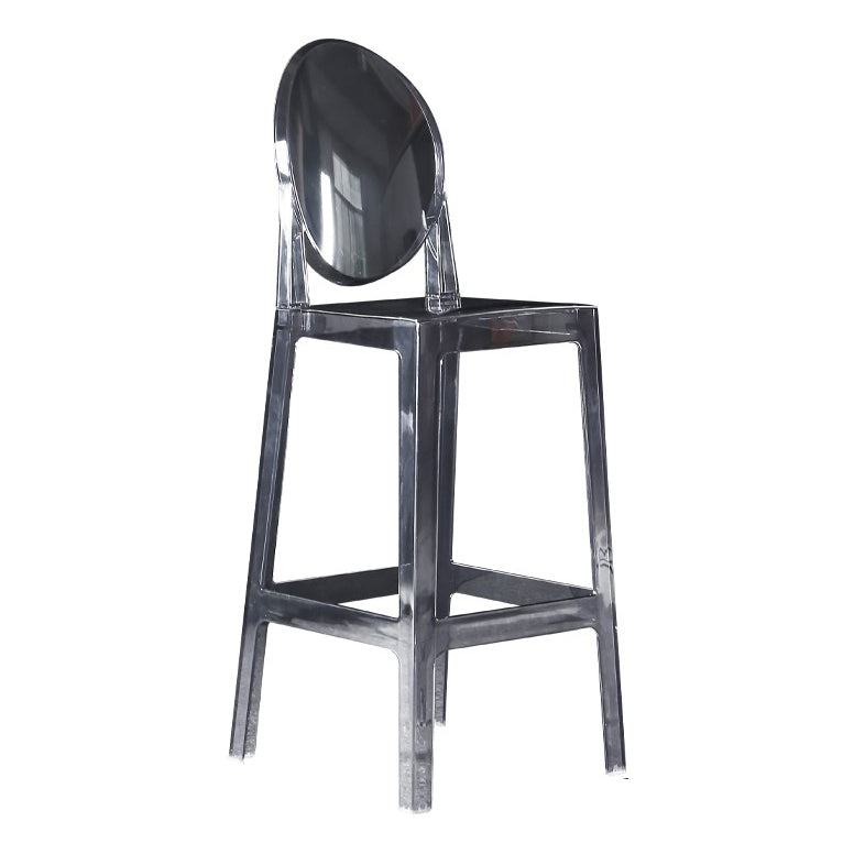 Dining Room Modern Acrylic Barstool 4 Legs Bar Stool with Pedal