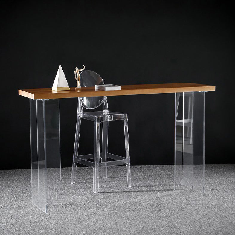 Dining Room Modern Acrylic Barstool 4 Legs Bar Stool with Pedal