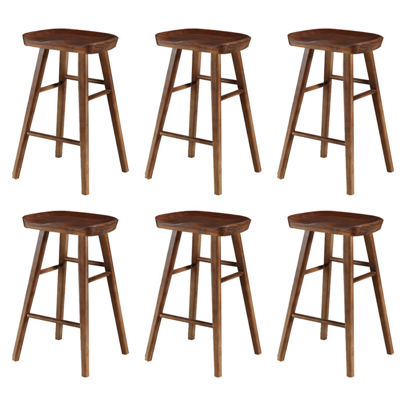 Modern Bristol Solid Wood Bar Stool Backless Footrest Barstool