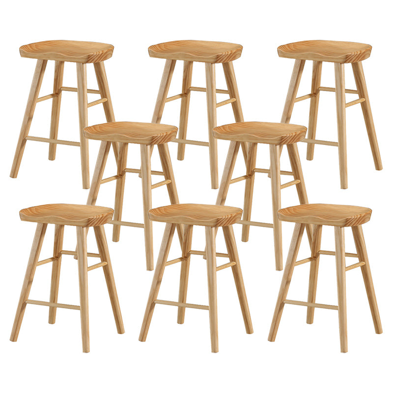 Modern Bristol Solid Wood Bar Stool Backless Footrest Barstool