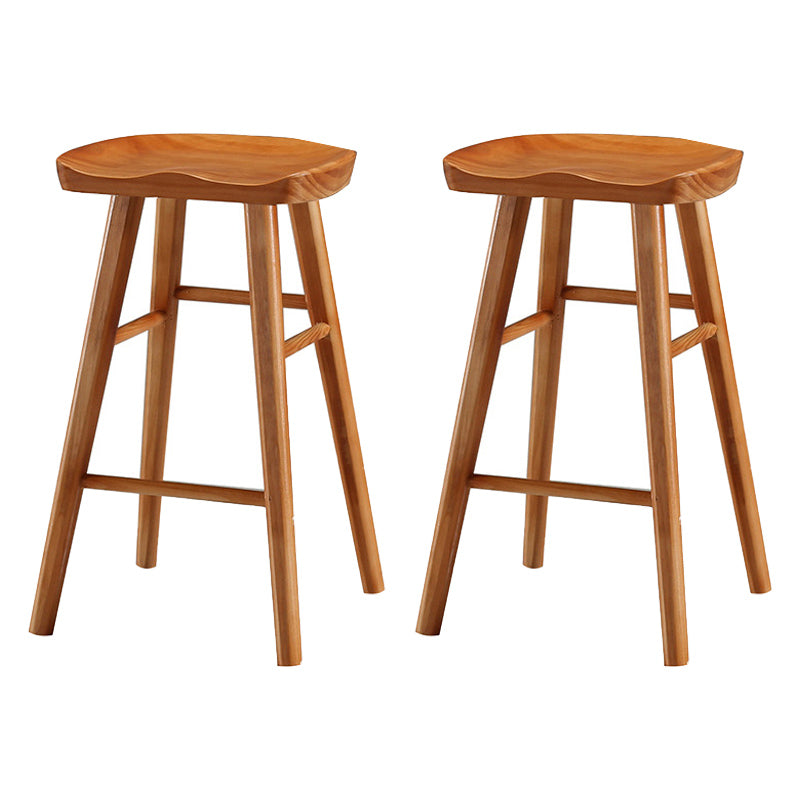 Modern Bristol Solid Wood Bar Stool Backless Footrest Barstool