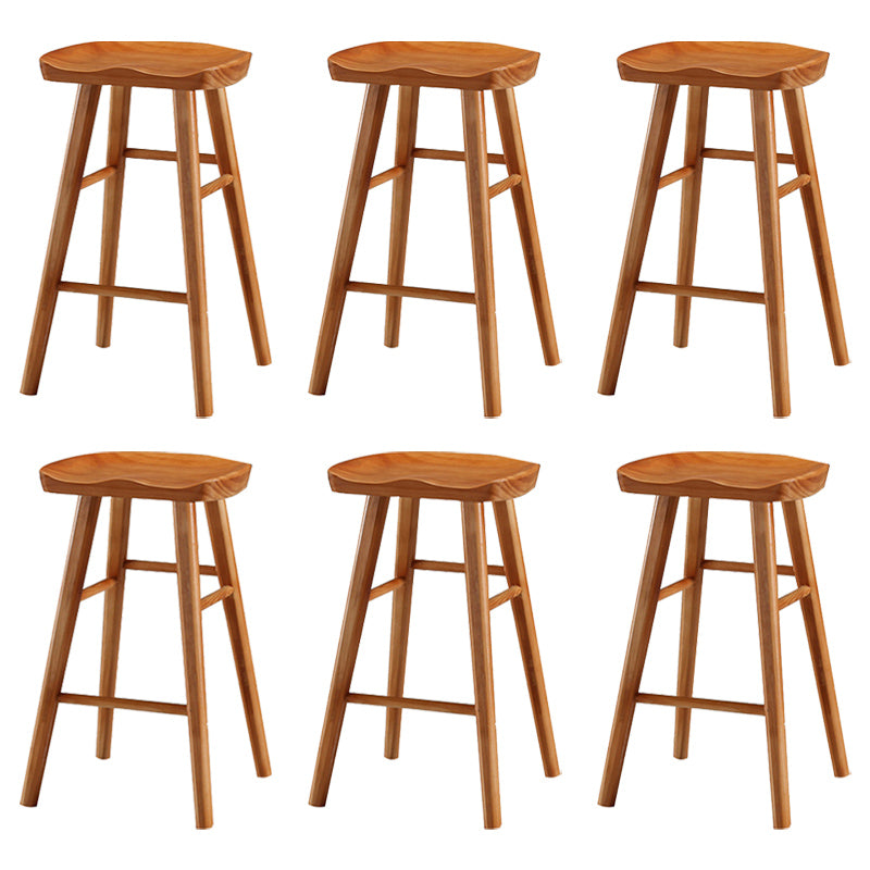 Modern Bristol Solid Wood Bar Stool Backless Footrest Barstool