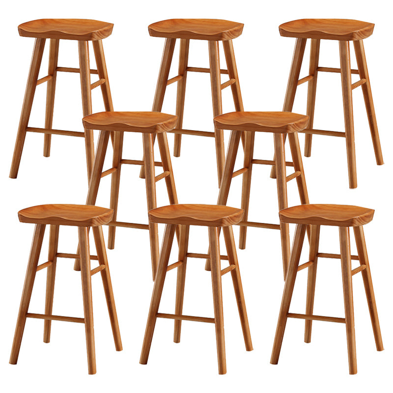 Modern Bristol Solid Wood Bar Stool Backless Footrest Barstool