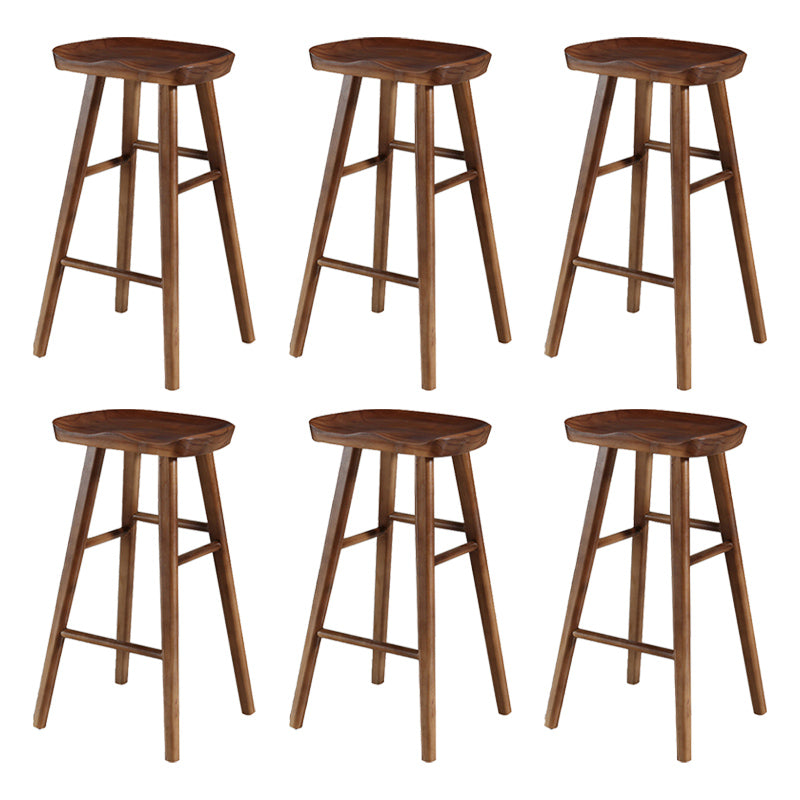Modern Bristol Solid Wood Bar Stool Backless Footrest Barstool