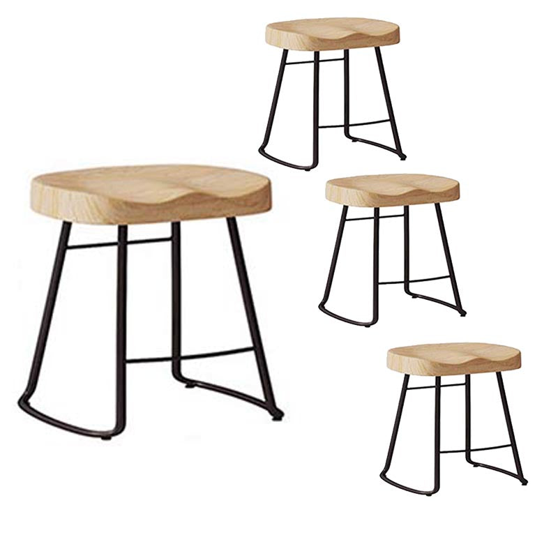 Modern Saddle Seat Bar-stool Solid Wood Counter Bar Stool for Home