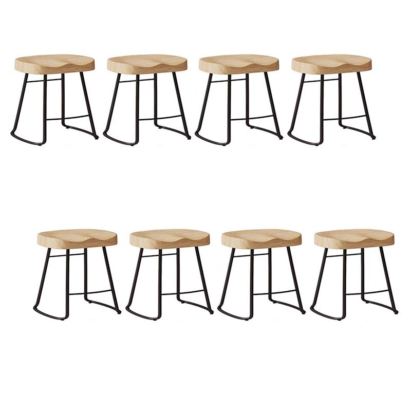 Modern Saddle Seat Bar-stool Solid Wood Counter Bar Stool for Home