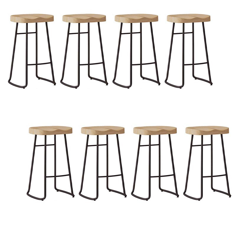 Modern Saddle Seat Bar-stool Solid Wood Counter Bar Stool for Home