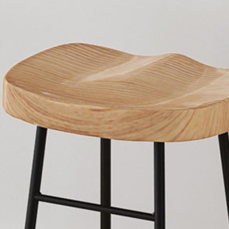 Modern Saddle Seat Bar-stool Solid Wood Counter Bar Stool for Home