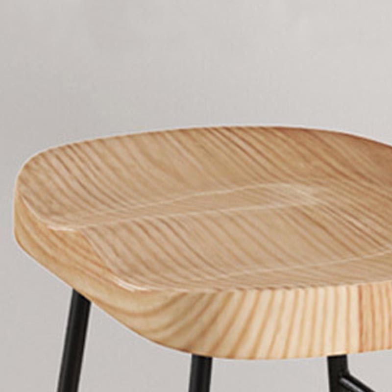 Modern Saddle Seat Bar-stool Solid Wood Counter Bar Stool for Home