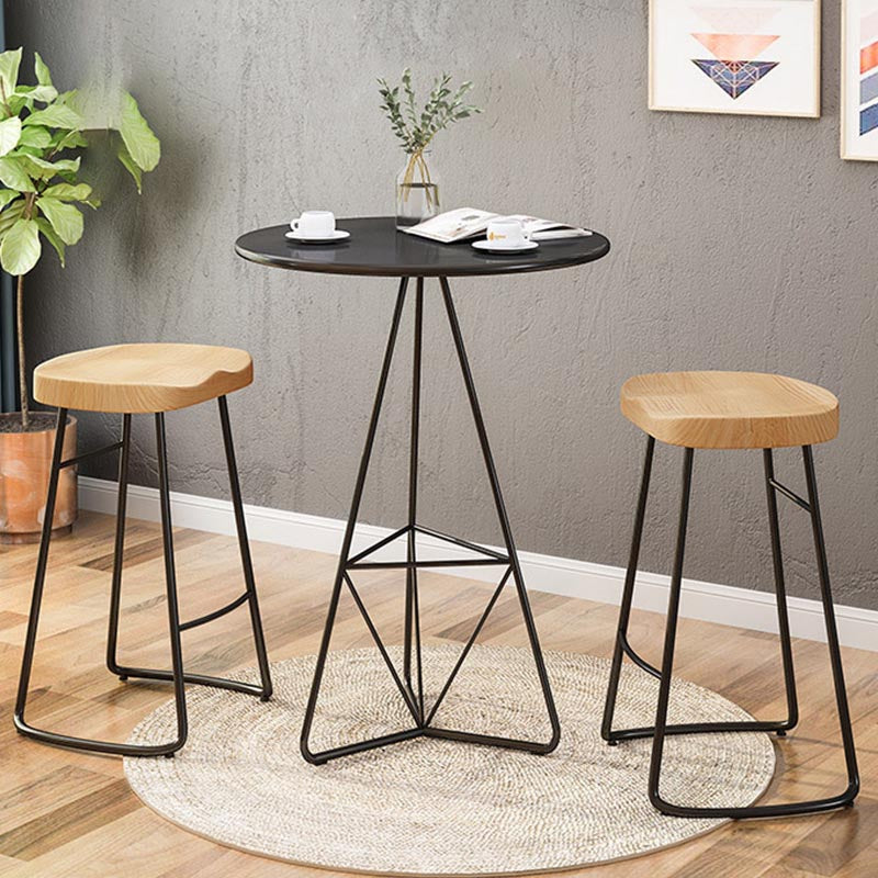 Modern Saddle Seat Bar-stool Solid Wood Counter Bar Stool for Home