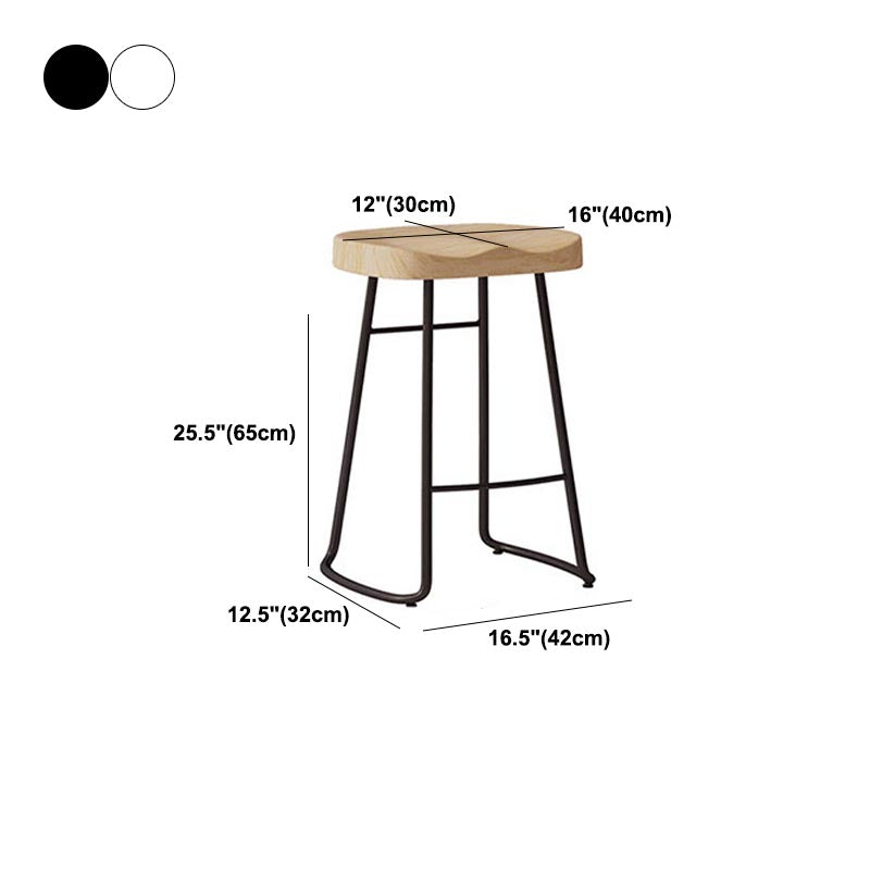 Modern Saddle Seat Bar-stool Solid Wood Counter Bar Stool for Home