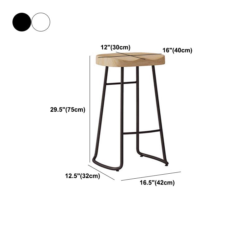 Modern Saddle Seat Bar-stool Solid Wood Counter Bar Stool for Home
